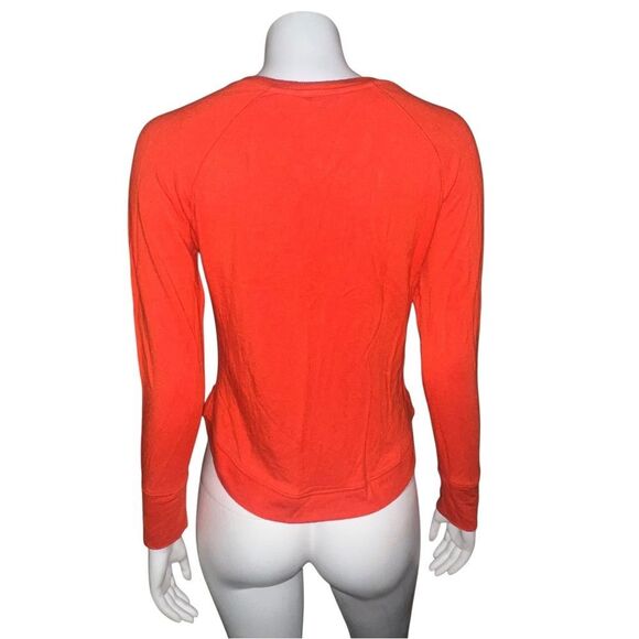 Athleta Women's Orange Haze Mindset Sweatshirt Relax Fit Tulip Hem Small NWOT - Picture 6 of 11
